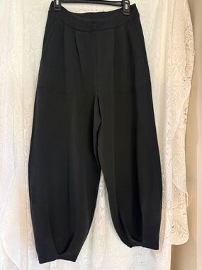 Free People Black Wide Leg Pants